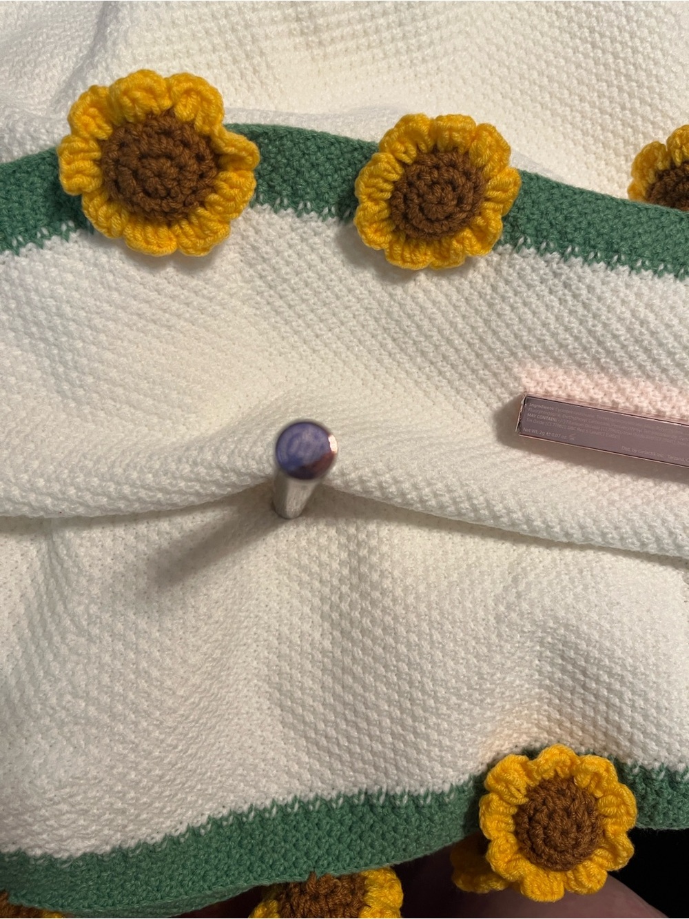 Handmade Kids Sunflower Crochet Headband in Yellow and Brown